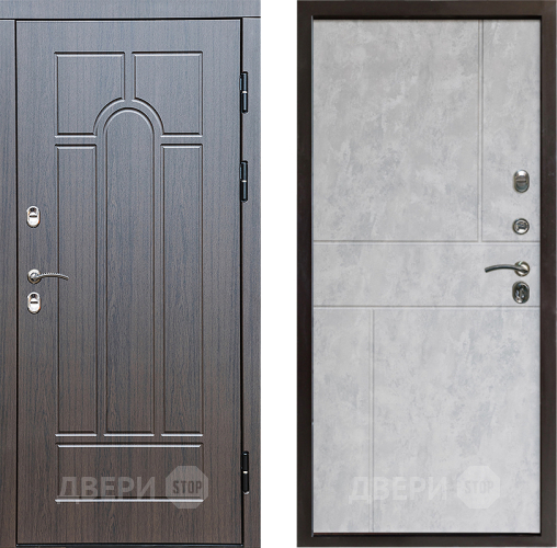 Входная металлическая Дверь Престиж TERMO с терморазрывом Арка Горизонт Бетон светлый в Реутове