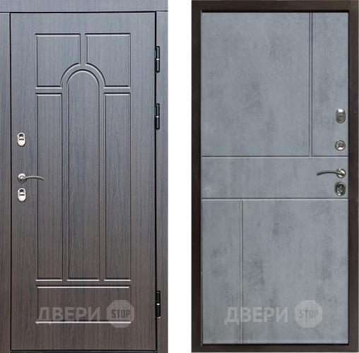 Входная металлическая Дверь Престиж TERMO с терморазрывом Арка Горизонт Бетон темный в Реутове