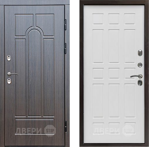 Входная металлическая Дверь Престиж TERMO с терморазрывом Арка Спарта Белое дерево в Реутове