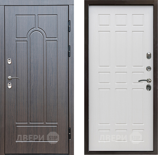 Входная металлическая Дверь Престиж TERMO с терморазрывом Арка Спарта Лиственница белая в Реутове