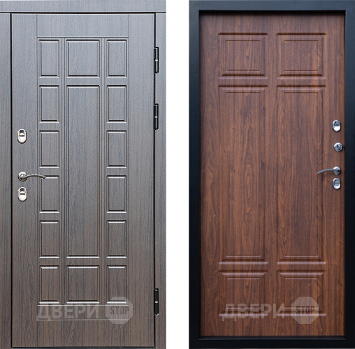 Входная металлическая Дверь Престиж TERMO с терморазрывом Престиж Премиум Орех темный в Реутове