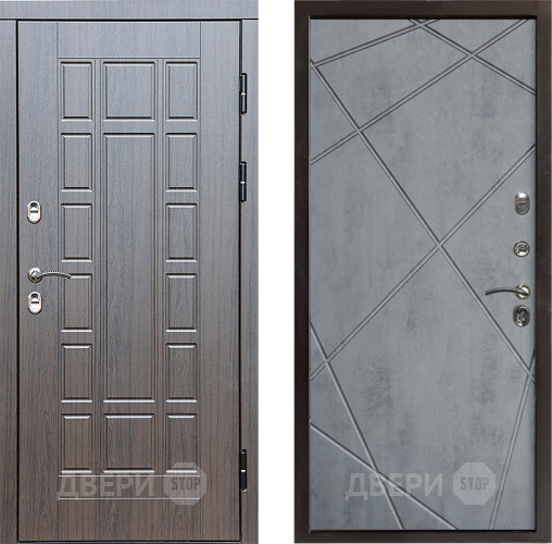 Входная металлическая Дверь Престиж TERMO с терморазрывом Престиж Лучи Бетон темный в Реутове