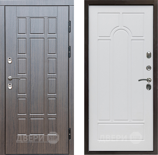 Входная металлическая Дверь Престиж TERMO с терморазрывом Престиж Арка Белое дерево в Реутове