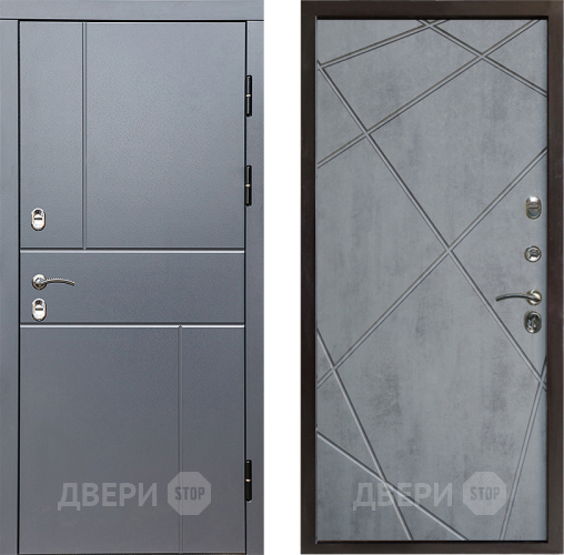 Входная металлическая Дверь Престиж TERMO с терморазрывом Горизонт Грэй Лучи Бетон темный в Реутове