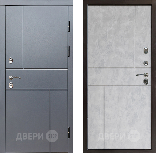 Входная металлическая Дверь Престиж TERMO с терморазрывом Горизонт Грэй Горизонт Бетон светлый в Реутове