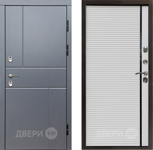 Входная металлическая Дверь Престиж TERMO с терморазрывом Горизонт Грэй Porte Белый в Реутове