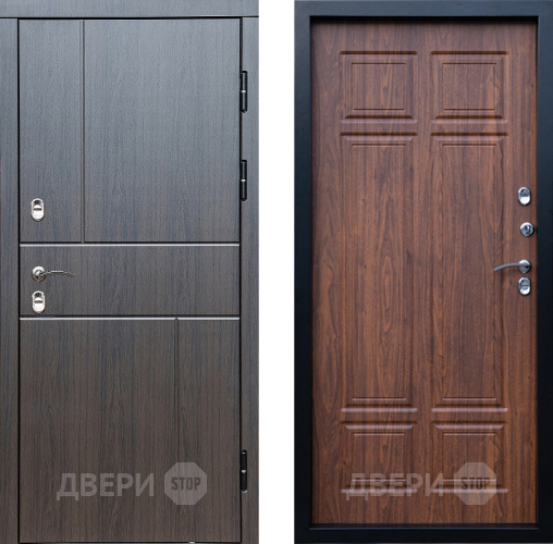 Входная металлическая Дверь Престиж TERMO с терморазрывом Горизонт Венге Премиум Орех темный в Реутове