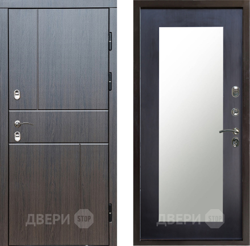 Входная металлическая Дверь Престиж TERMO с терморазрывом Горизонт Венге Зеркало пастораль Венге в Реутове