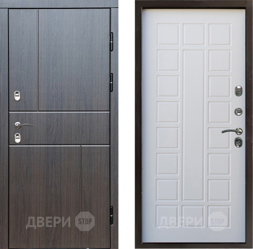 Входная металлическая Дверь Престиж TERMO с терморазрывом Горизонт Венге Престиж Белое дерево в Реутове