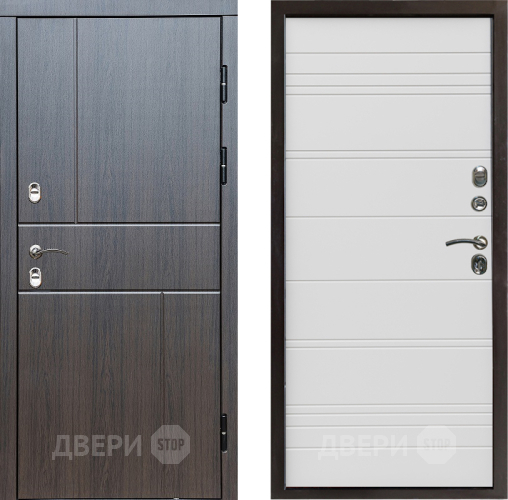 Входная металлическая Дверь Престиж TERMO с терморазрывом Горизонт Венге Line Белый в Реутове