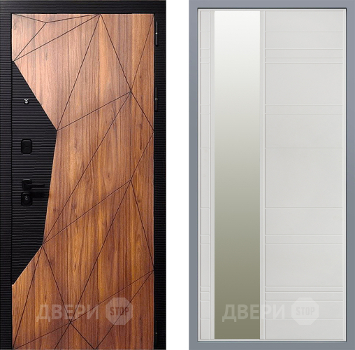 Дверь Заводские двери Морра Зеркало Лира Белый софт в Реутове