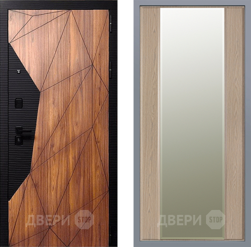 Дверь Заводские двери Морра Зеркало Макси Беленый дуб в Реутове