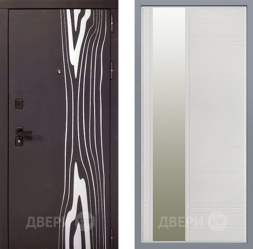 Дверь Заводские двери Леванте Зеркало Лира Белый софт в Реутове