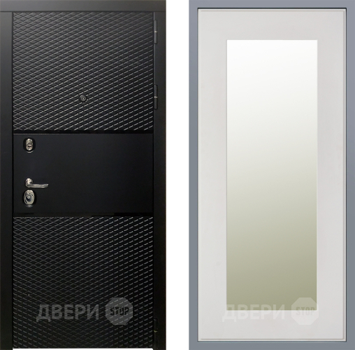 Дверь Заводские двери Тефлон Зеркало Модерн Белый софт в Реутове