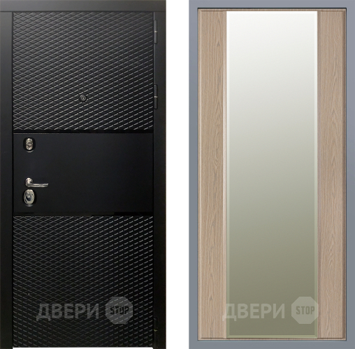 Дверь Заводские двери Тефлон Зеркало Макси Беленый дуб в Реутове