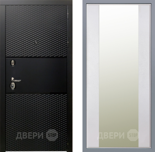 Дверь Заводские двери Тефлон Зеркало Макси Белый шелк в Реутове