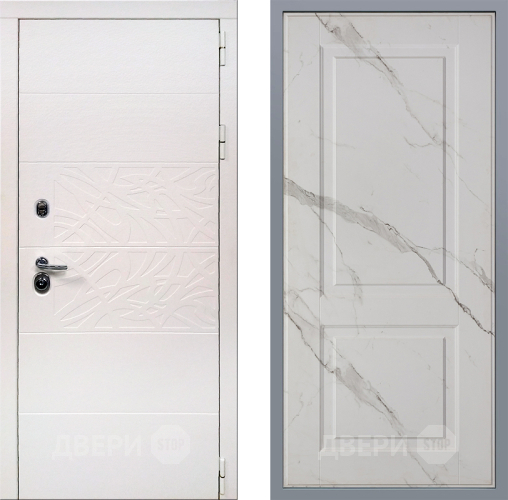 Дверь Заводские двери Дэко Вайт Доррен Мрамор белый в Реутове