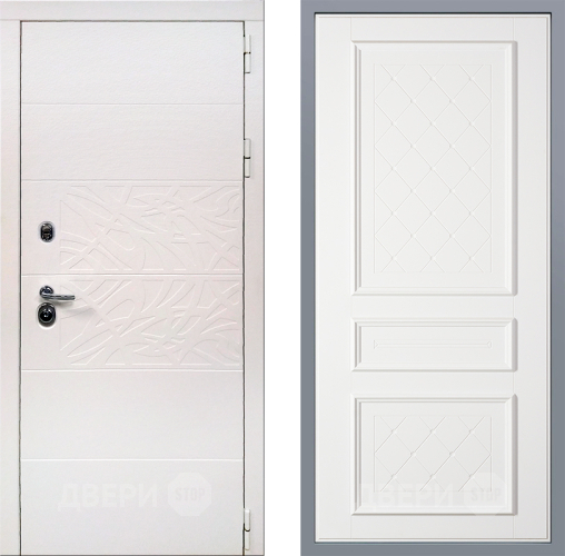 Дверь Заводские двери Дэко Вайт Урбино Белый софт в Реутове