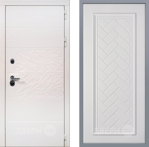 Дверь Заводские двери Дэко Вайт Упра Белый софт в Реутове