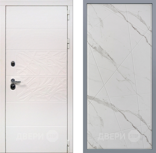 Дверь Заводские двери Дэко Вайт Флитта Мрамор белый в Реутове