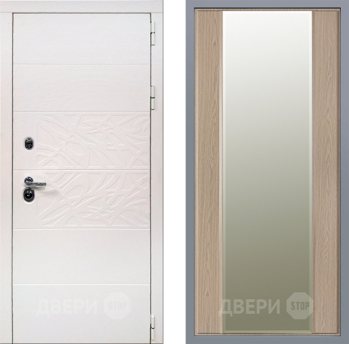 Дверь Заводские двери Дэко Вайт Зеркало Макси Беленый дуб в Реутове