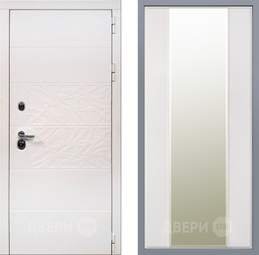 Дверь Заводские двери Дэко Вайт Зеркало Макси Белый матовый в Реутове