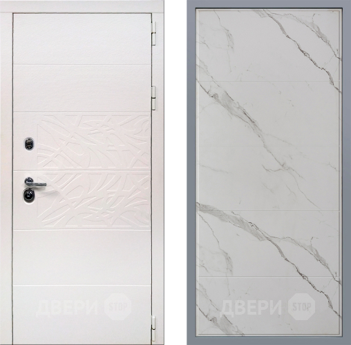 Дверь Заводские двери Дэко Вайт Тривия Мрамор белый в Реутове