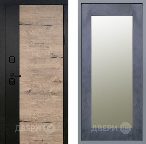 Дверь Заводские двери Ларте Зеркало Модерн Бетон темный в Реутове