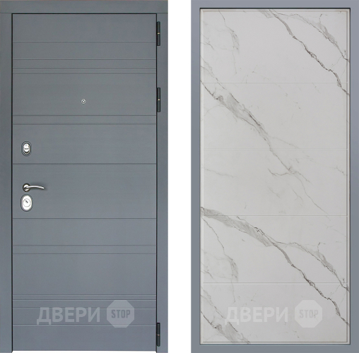 Дверь Заводские двери Лира Софт графит Тривия Мрамор белый в Реутове