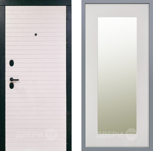 Дверь Заводские двери Сохо Зеркало Модерн Белый софт в Реутове