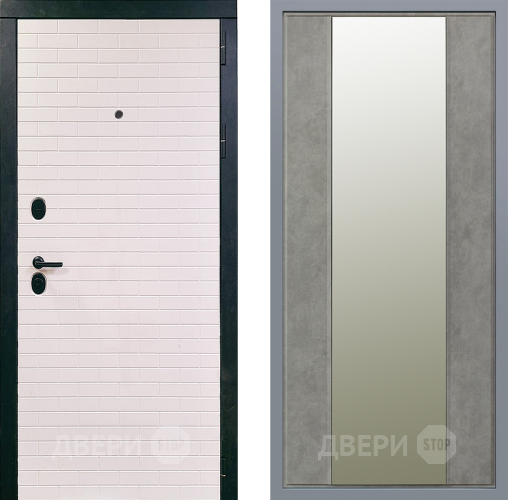 Дверь Заводские двери Сохо Зеркало Макси Бетон темный в Реутове