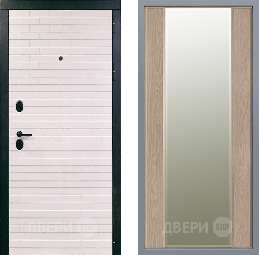 Дверь Заводские двери Сохо Зеркало Макси Беленый дуб в Реутове