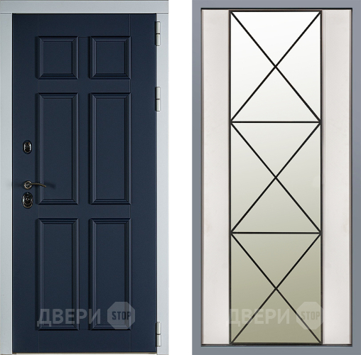 Дверь Заводские двери Стокгольм Зеркало Перфекто Структурное дерево в Реутове