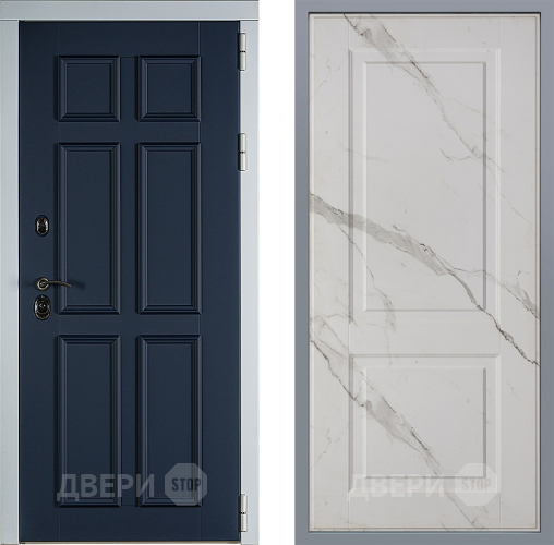 Дверь Заводские двери Стокгольм Доррен Мрамор белый в Реутове