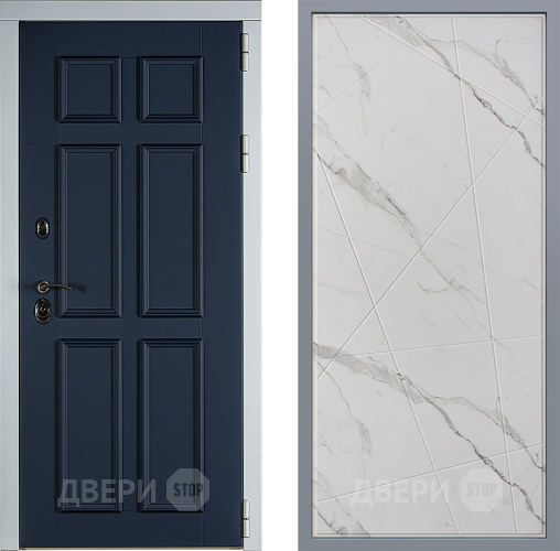 Дверь Заводские двери Стокгольм Флитта Мрамор белый в Реутове