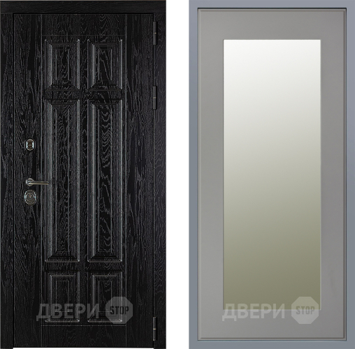 Дверь Заводские двери Мюнхен Зеркало Модерн Грей софт в Реутове