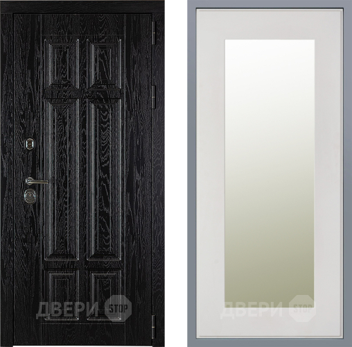 Дверь Заводские двери Мюнхен Зеркало Модерн Белый софт в Реутове