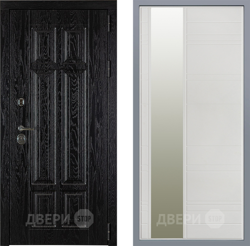 Дверь Заводские двери Мюнхен Зеркало Лира Белый софт в Реутове