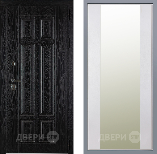 Дверь Заводские двери Мюнхен Зеркало Макси Белый шелк в Реутове