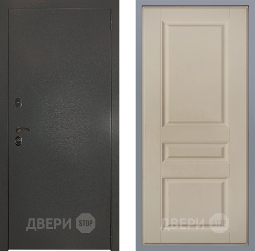 Дверь Заводские двери Эталон 3к антик серебро Стокгольм Шампань в Реутове