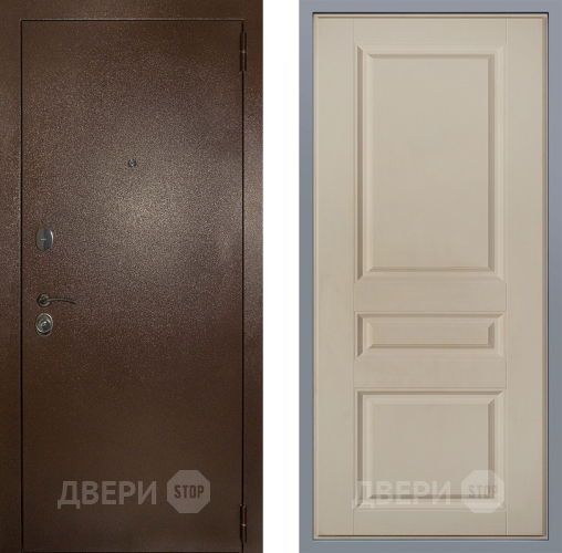 Дверь Заводские двери Эталон 3к антик медь Стокгольм Шампань в Реутове