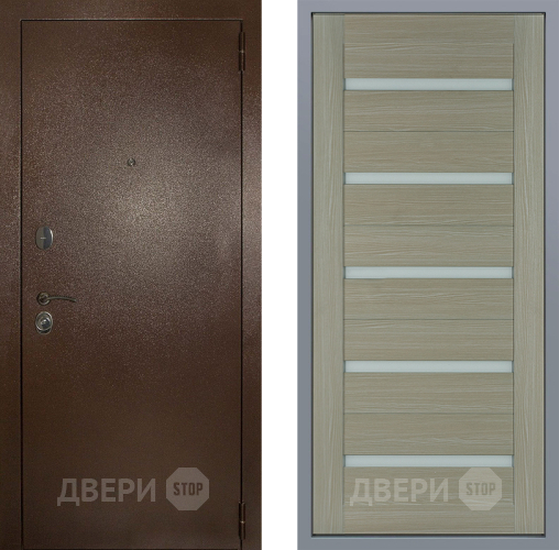 Дверь Заводские двери Эталон 3к антик медь СБ-1 Капучино в Реутове