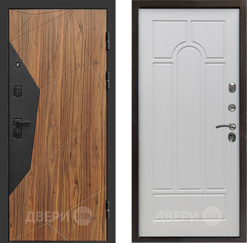 Входная металлическая Дверь Престиж Avangard Арка Лиственница белая в Реутове