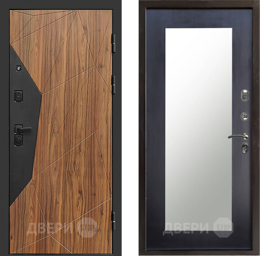 Входная металлическая Дверь Престиж Avangard Зеркло Пастораль Венге в Реутове