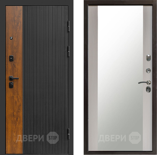 Входная металлическая Дверь Престиж Prestizh Зеркало Лиственница белая в Реутове