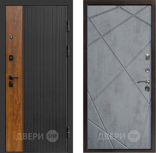 Входная металлическая Дверь Престиж Prestizh Лучи Бетон темный в Реутове