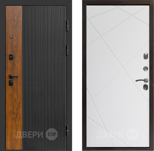 Входная металлическая Дверь Престиж Prestizh Лучи Бетон белый в Реутове