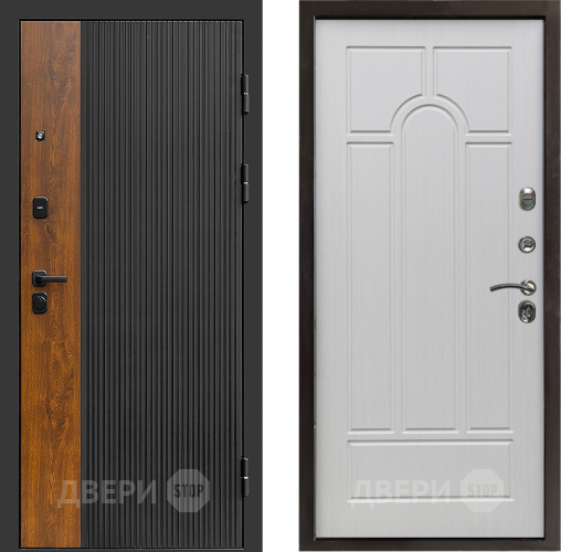 Входная металлическая Дверь Престиж Prestizh Арка Лиственница белая в Реутове
