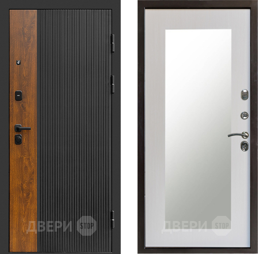 Входная металлическая Дверь Престиж Prestizh Зеркло Пастораль Лиственница белая в Реутове