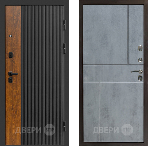 Входная металлическая Дверь Престиж Prestizh Горизонт Бетон темный в Реутове